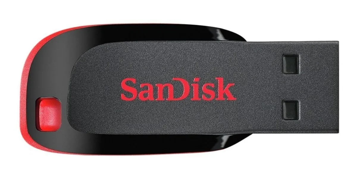 Pendrive SanDisk Cruzer 16GB preto e vermelho
