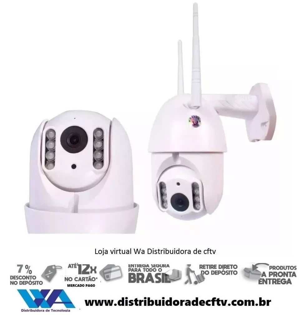 Câmera Speed Dome IP PTZ WiFi V-307R Visão Noturna