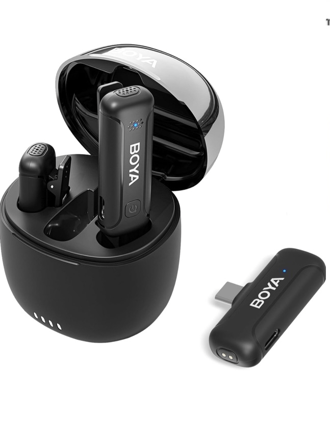 Microfone BOYA BY-WM3T-U2 Sem Fio USB-C Duplo