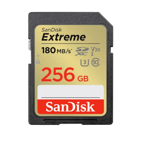 MEMÓRIA SDHC 256GB C10 EXTREME 180MB S 4K V30 SANDISK