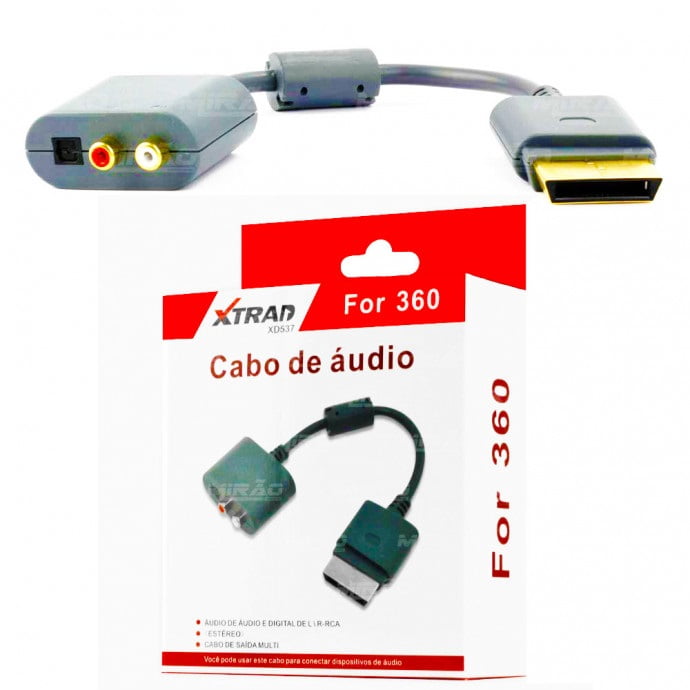 CABO ADAPTADOR DE A¿UDIO ÓTICO DIGITAL OU RCA - XBOX 360 - XD537