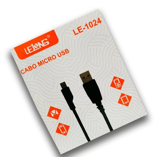 CABO DE DADOS USB - MICRO USB (V8) 1M LE-1024 - LELONG