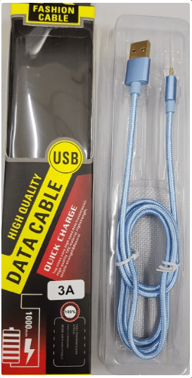 CABO V8 - USB DE TECIDO FASHION CABLE