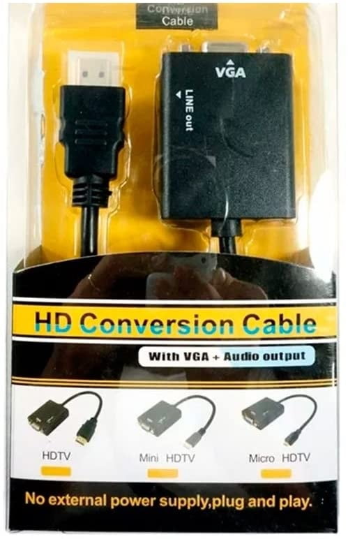 CABO VGA PARA HDMI CONVESOR CABO