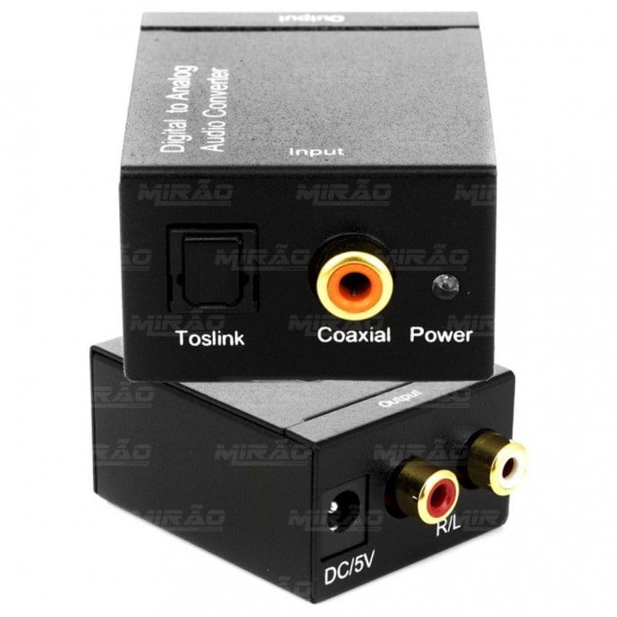 Conversor Óptico Toslink e Coaxial Digital para Rca - XT5528