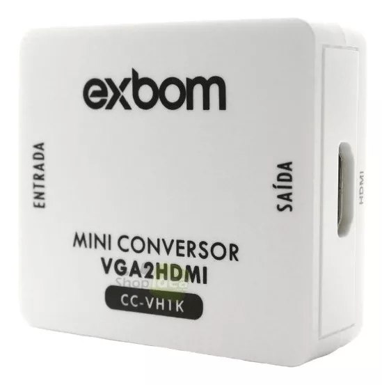 MINI CONVERSOR DE HDMI PARA VGA HD 1080P- 02831