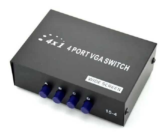 Seletor Chaveador Switch Vga 1x4 Ou 4x1 Monitor (15-4)