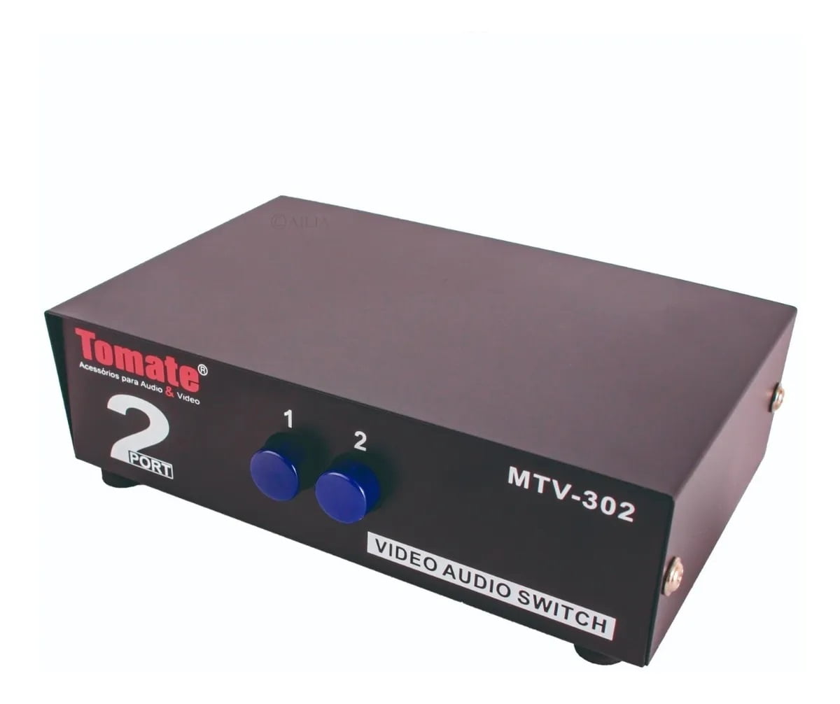 Switch Audio Seletor Chaveador Av Rca 2x1 Video Composto tomate mtv-302