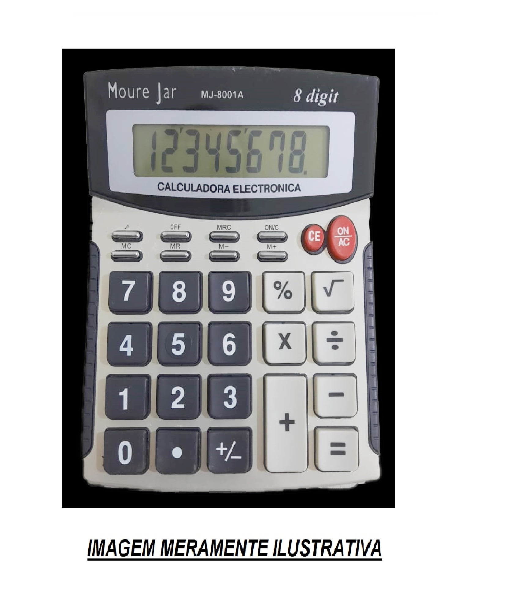 Calculadora de Mesa - Média - 8 dígitos - 8001A