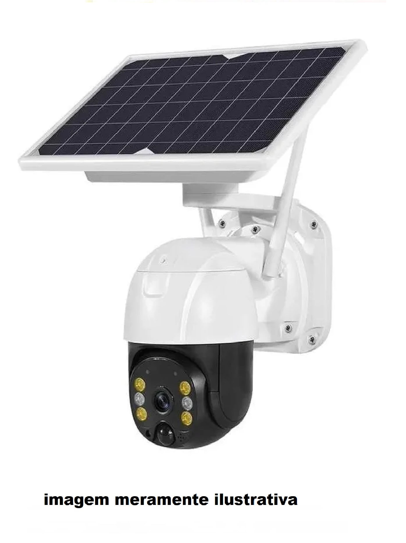 Câmera Ip Com Painel Energia Solar Ip66 Speed Dome Full Hd