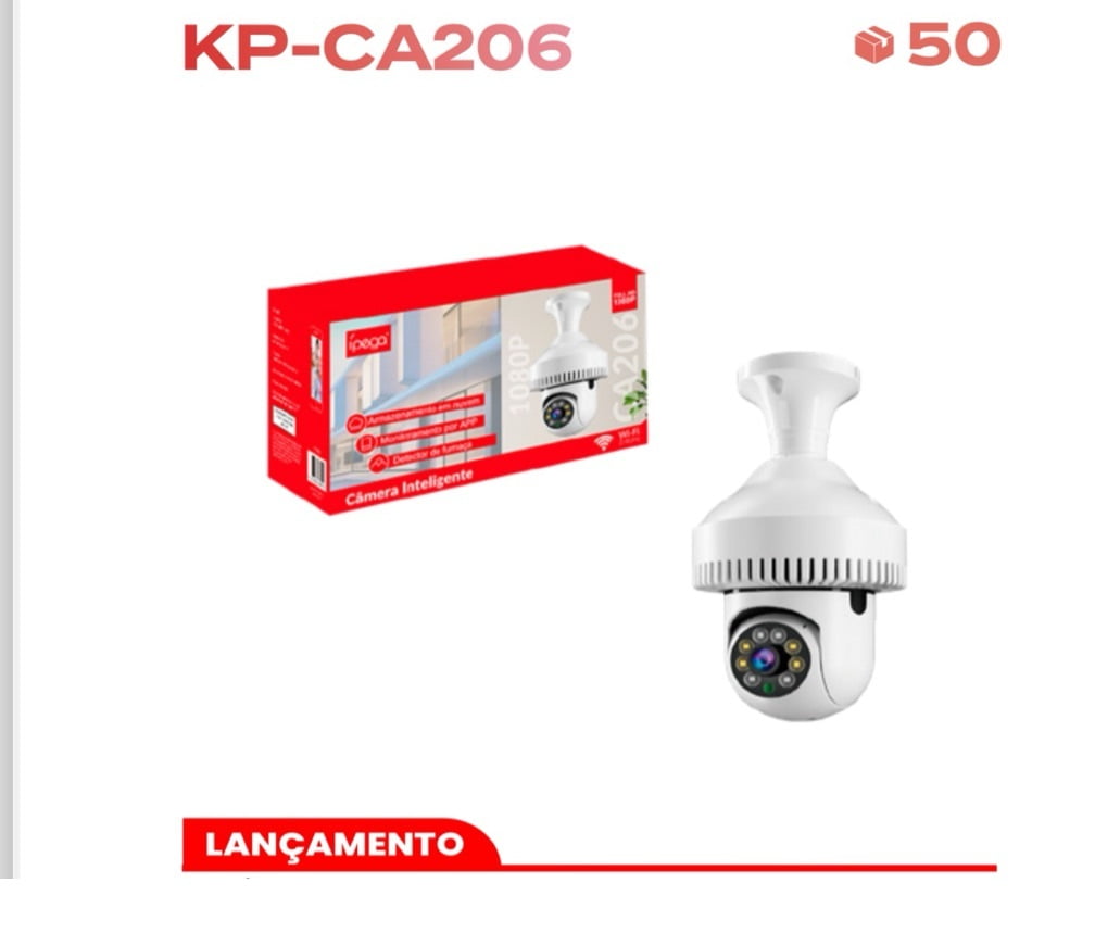 Câmera IP WiFi 2MP KP-CA206 Full HD
