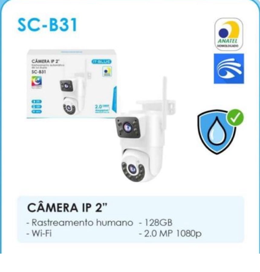 Câmera IP PTZ WiFi Lente Tripla SIGMA-4824