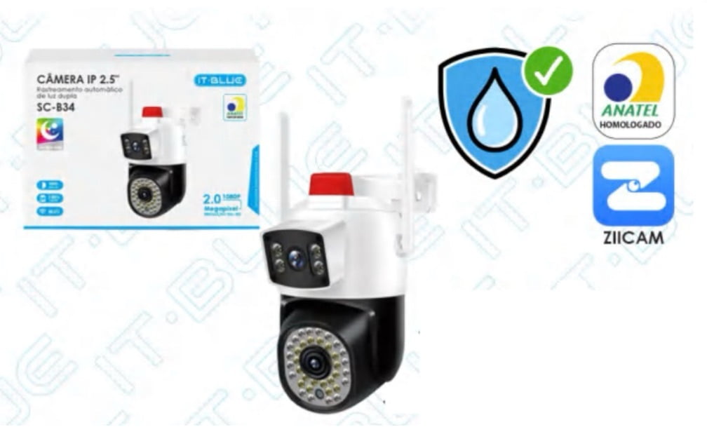 Câmera IP WiFi SC-B34 Full HD com Rastreamento Automático