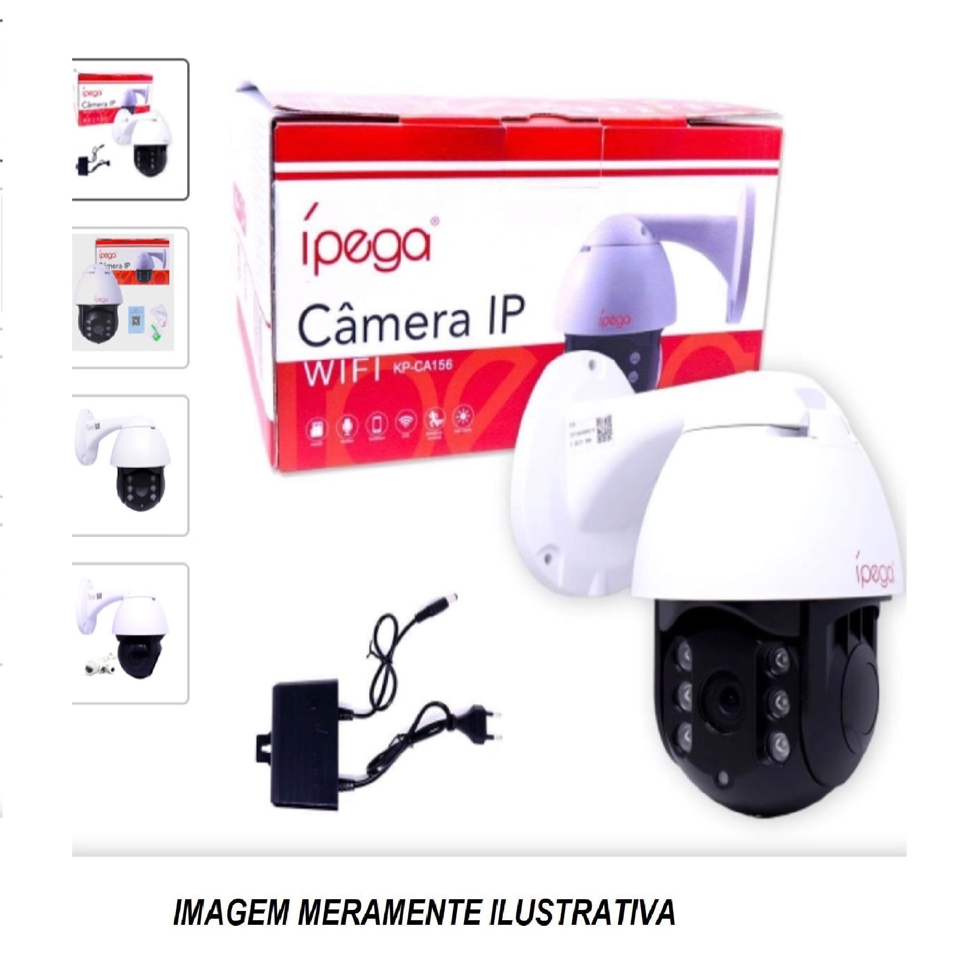 Câmera ip Wifi Sem Fio com Ptz Speed Dome a Prova de Água Externa KP-CA156 Ípega com Zoom