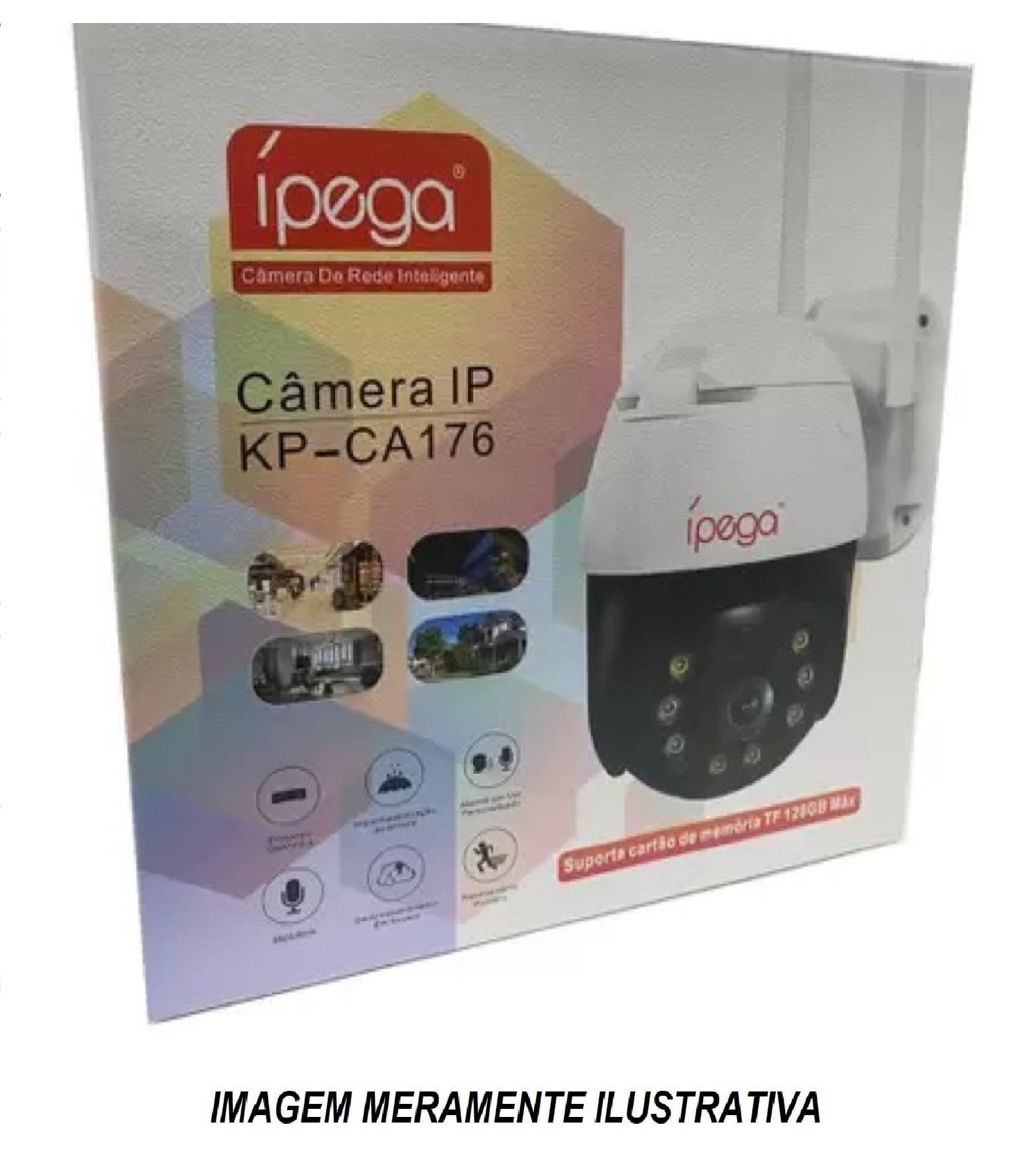 Câmera Ípega Kp-ca176 Wi-fi Tecnologia De Penetração P2p 3MP