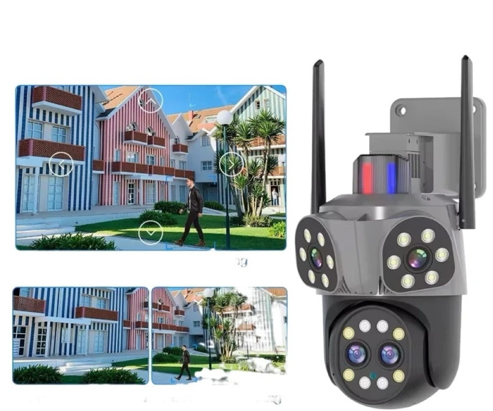 Câmera WiFi 4 Lentes 1080P Ipega KP-CA243 Visão Noturna