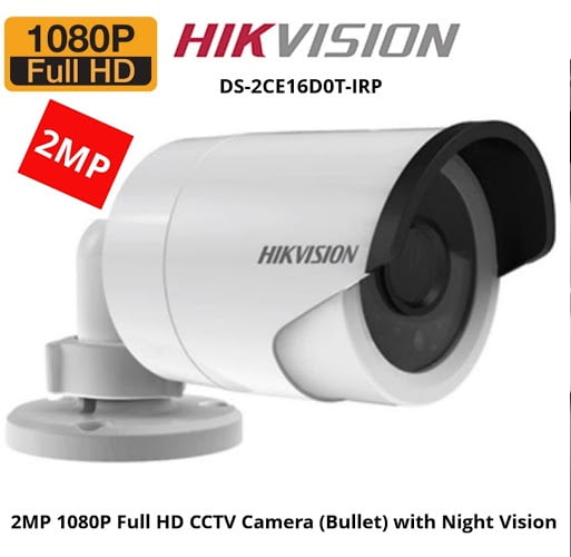 Câmera Hikvision DS-2CE16D0T-IRP de segurança infra vermelho bullet 2 Megapixel high 20m IR distancia lente 2.8MM
