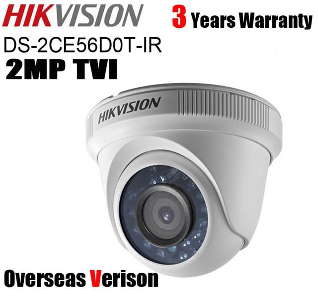 Câmera Hikvision DS-2CE56D0T-IR de segurança infra vermelho dome infra vermelho 2 Megapixel 20m IR 1080P resolution lente 2.8MM 