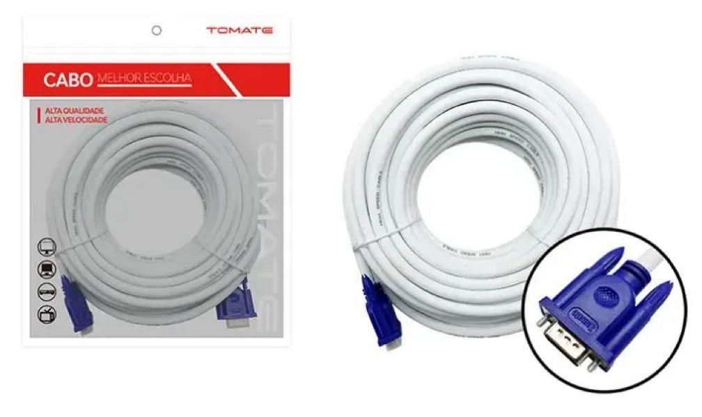 Cabo VGA para VGA 15 Metros Tomate MVG-1015