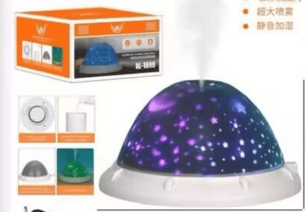 Umidificador Aromático Ultrassônico com LED de Mudança de Cor AL-1699