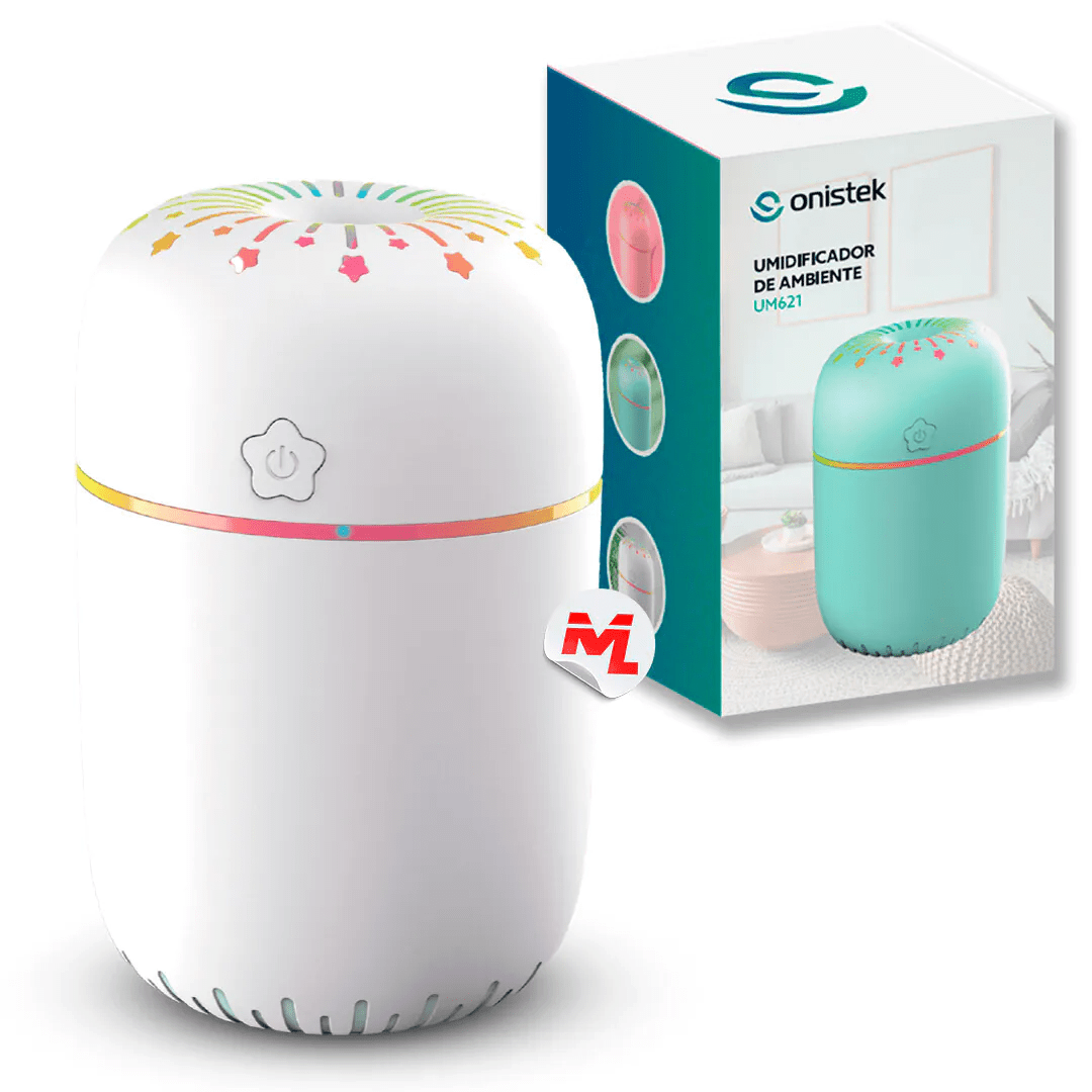 Umidificador de Ar Portátil 300ML LED Ambiente e Aromas Onistek ON-UM621