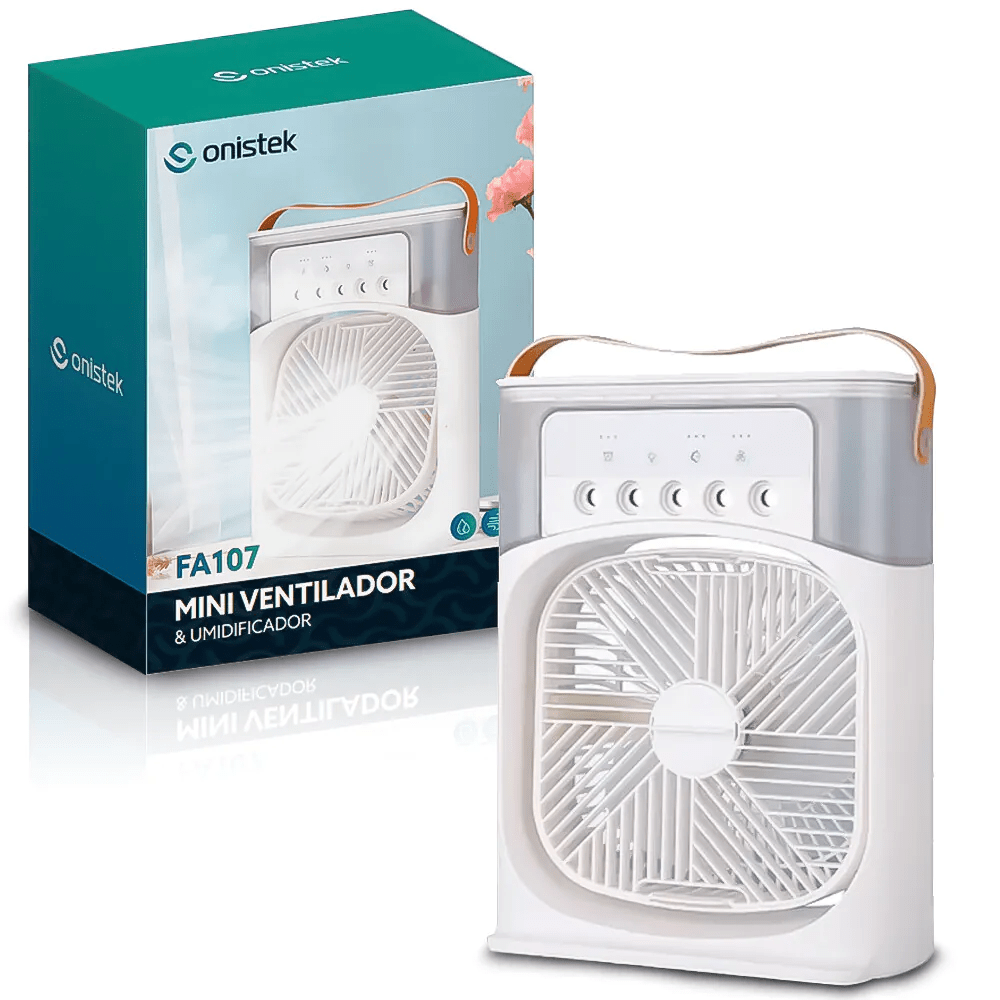 Ventilador Portátil e Umidificador de Ar 600ML USB Onistek ON-FA107
