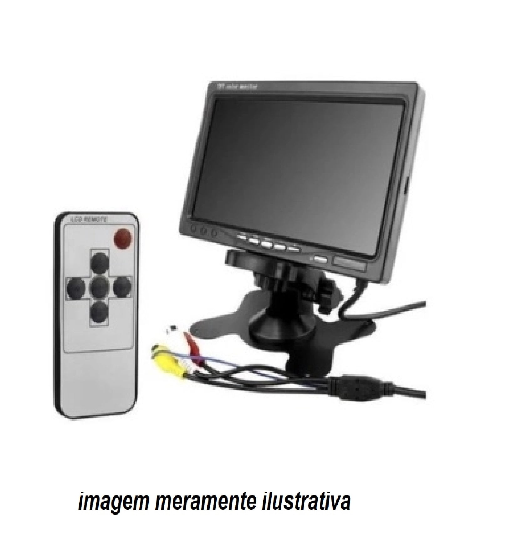TELA MONITOR VEICULAR ANALOGICA 7 LCD PORTÁTIL CFTV PA