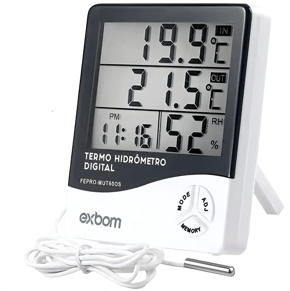 Termômetro Digital Exbom FEPRO-MUT60OS com Sensor Externo
