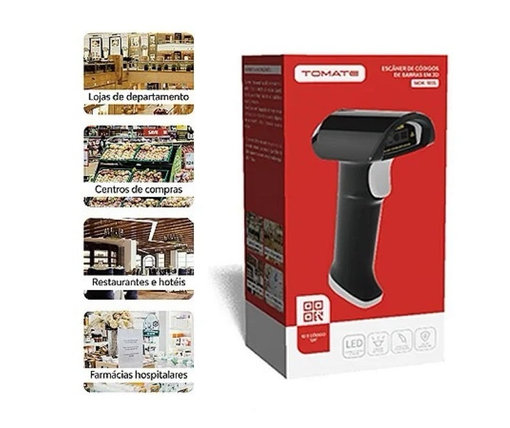 Leitor de Código de Barras 2D Tomate MDK-103S com Fio