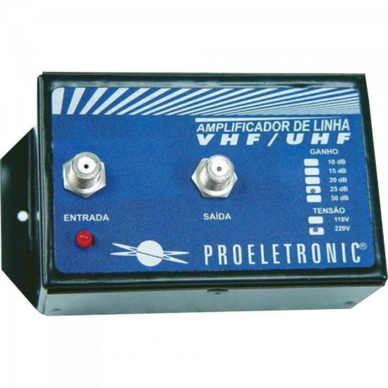 Amplificador de Linha VHF/UHF 30dB Bivolt PQAL3000 PROELETRONIC