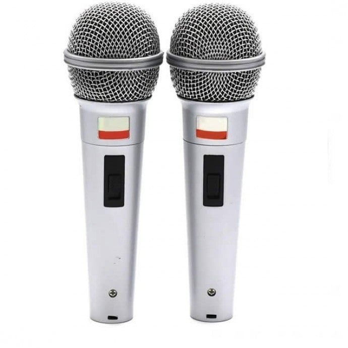 Kit com 02 Microfones Dinâmicos com Fio Unimex MC-205
