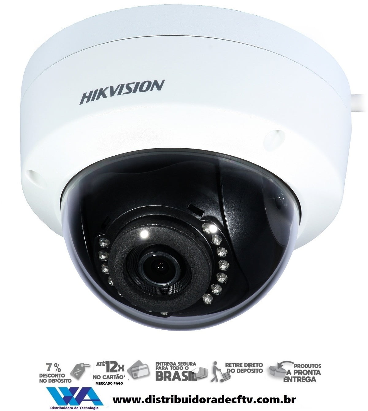 Câmera de segurança Hikvision IP Full HD DS-2CD1131-I IR 30m 3MP