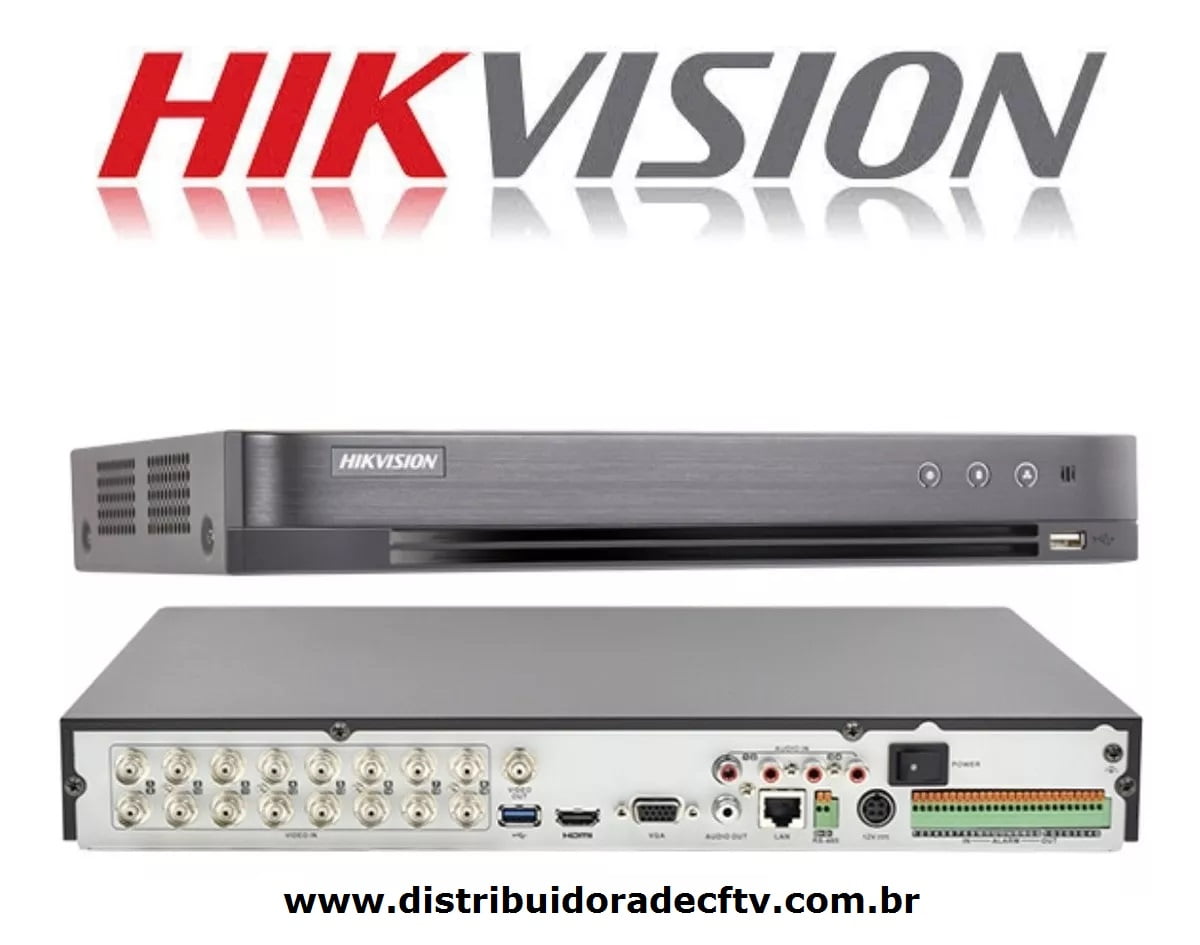 Gravador digital Dvr Stand hikvision DS-7216HUHI-K2- P  16 Canais Digital Turbo 8 megapixel h.265