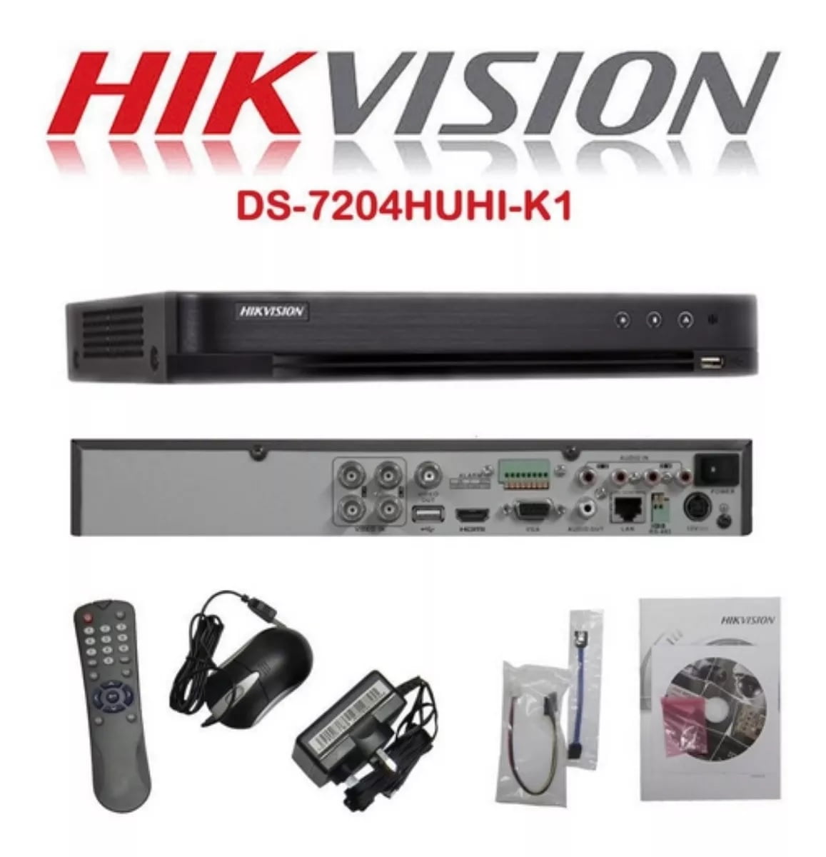 Gravador Dvr Stand alone hikvision DS-7204HUHI-K1 4 CANAIS 5 EM 1 TVI - CVI - HDI - CVBS - IP