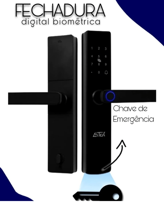 Fechadura Digital Aitek Sigma-FE05 Biométrica Inteligente – Segurança Avançada