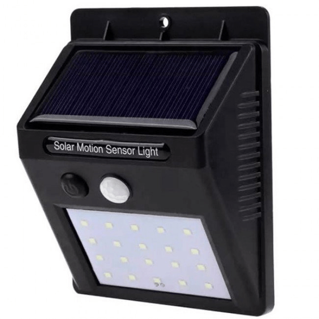 Luminária Solar de Parede com Sensor de Movimento 30 LEDs