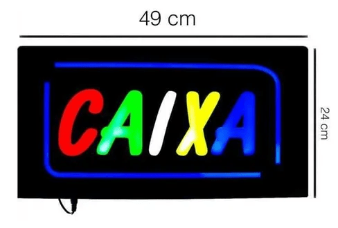 Placa Painel Luminosa Led Caixa 49 Cmx 24 Cm - MPL-6624