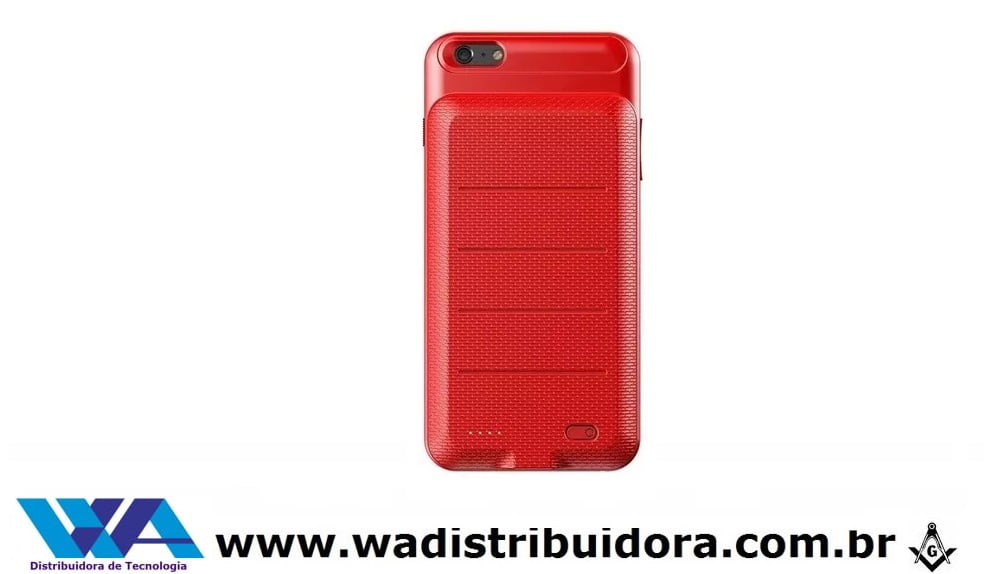 Capa Carregadora Baseus Ample para Iphone 6/6s Plus 3600mah Vermelho + nota fiscal