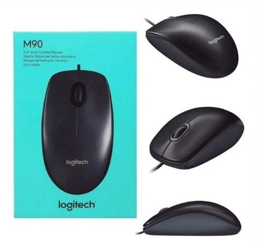 Mouse Logitech M90 - USB - 1000dpi - Preto