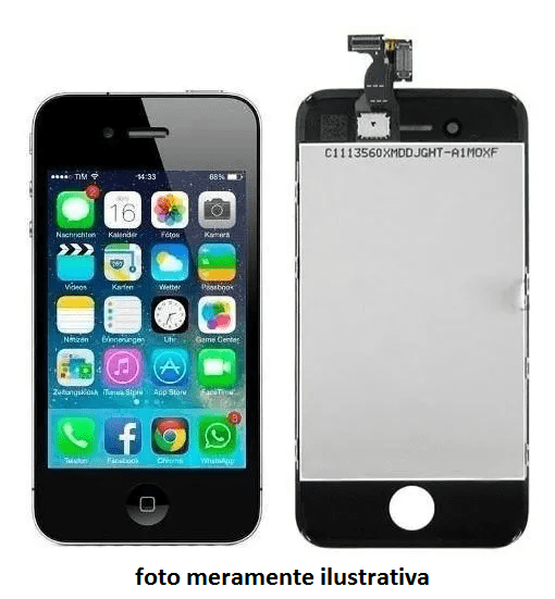 Tela Touch+ Display Lcd iPhone 4s A1387 A1431 preto