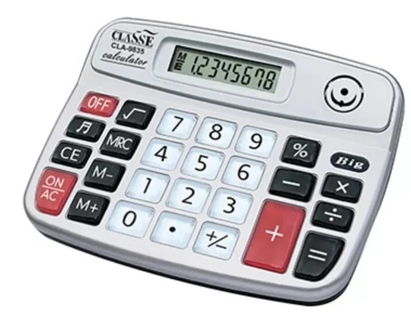 Calculadora Grande Eletrônica Kk-9835 C/8 Digitos