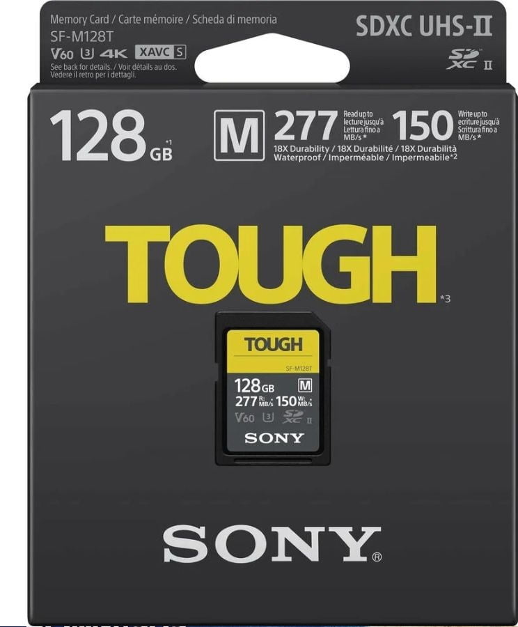 Cartão de Memória Sony SDXC 128GB SF-M 277MB/s UHS-II V60