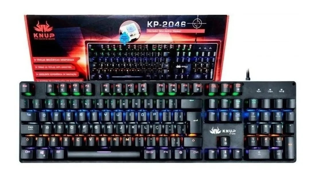 Somos importador e Distribuidor de TECLADO KNUP GAMER MECANICO KP-2046