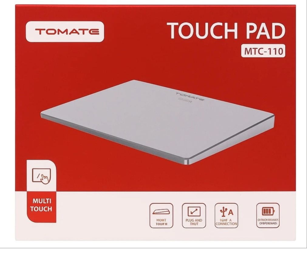 Touchpad Bluetooth Recarregável Tomate MTC-110 para Windows e Mac
