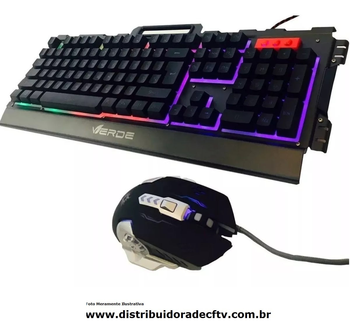 Kit Teclado E Mouse Gamer Com Fio Jp-133 Top