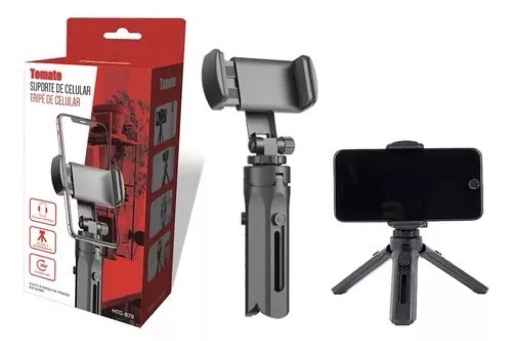 Tripé de Mesa para Celular Tomate MTG-079 com Rotação 360°