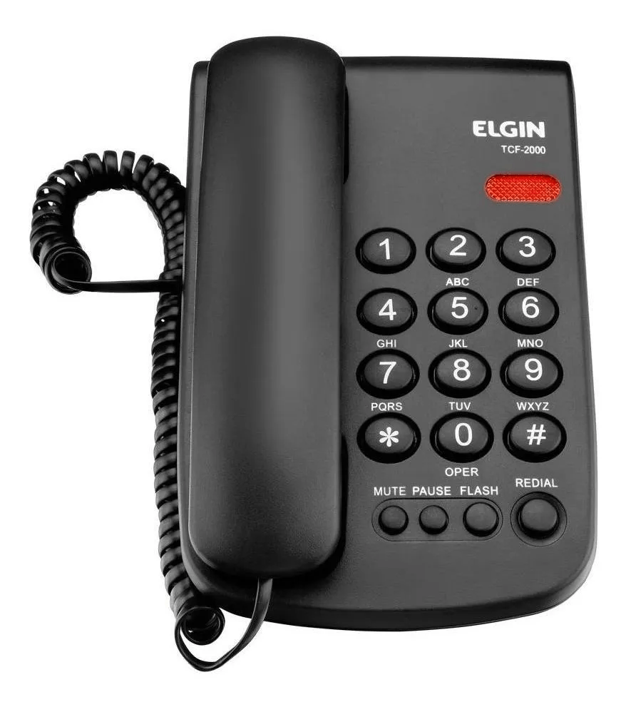 Telefone fixo Elgin TCF 2000 preto