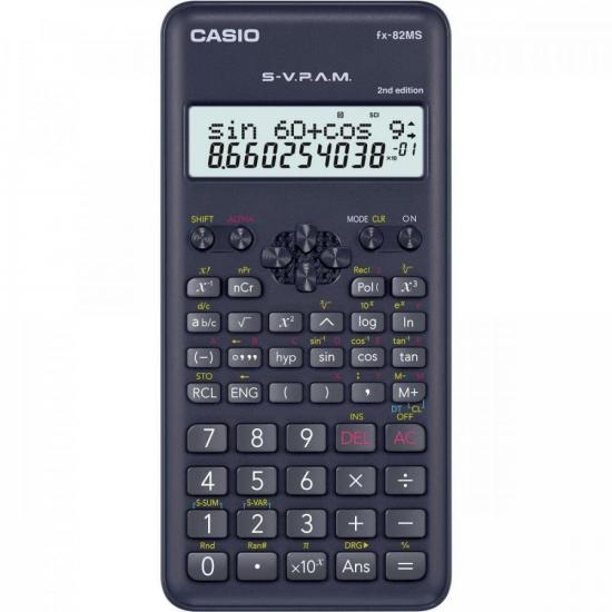 Calculadora Científica 240 Funções FX-82MS-2-S4-DH Preta CASIO