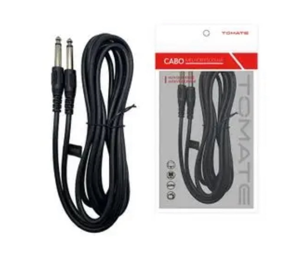 Cabo P10 x P10 3 Metros Tomate MCB-010