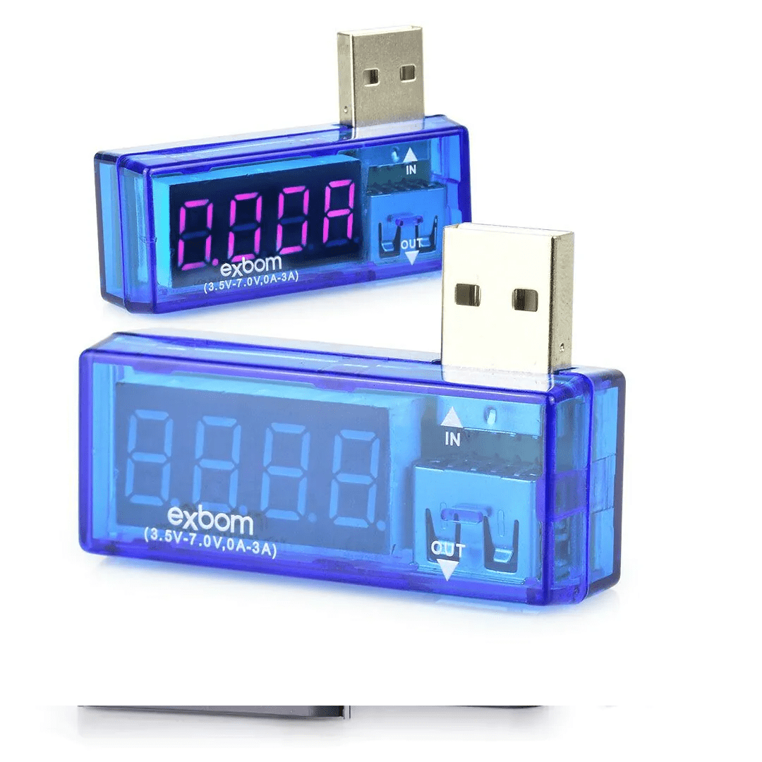 Testador de Voltagem e Amperagem USB Exbom UTS-02